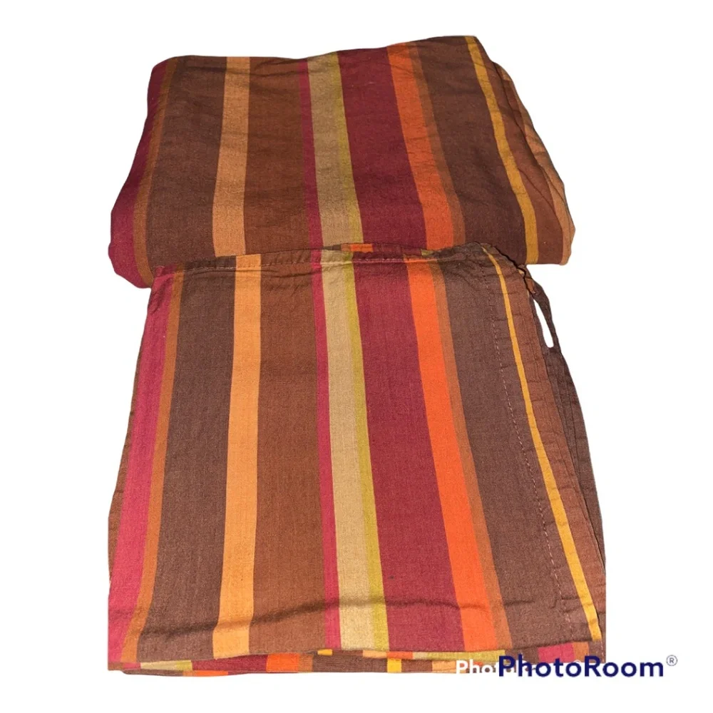 Crate & Barrel Tuscan Stripe Tablecloth 60x90 & 8 Napkins